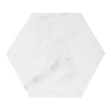 Hexagon Shape Marble Top Golden Stand Side Table