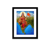 Bharat Mata Portrait Framed Wall Painting