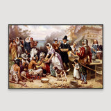 The First Thanks Giving Framed Wall art