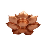 Flower Copper Tealight Holder Set of 4