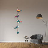 Designer Colorful Birds Wooden Wall and Door Hanging