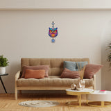 Wooden Owl Evil Eye Wall Hanging for Wall Decor