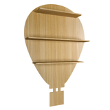 Hot Air Balloon Backlit Wood Wall Shelf / Book Shelf / Night Light, Light Oak Finish