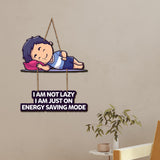 Little Boy Sleeping Wooden Wall Hanging
