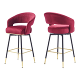 Burgundy Mixoy Bar Stool