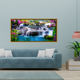 Premium Vibrant Waterfall Nature Scenery of Colorful Canvas Wall Paintings & Arts for Wall Decors