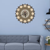 Modern Mandala Designer Multi-Layer Wooden Wall Clock