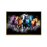 Beautiful Bay Arabian Horse Running Canvas Wall Painting & Arts