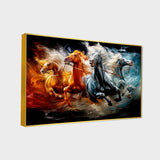 Beautiful Seven Running Horses Canvas Wall Paintings & Arts