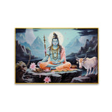 Lord Shiva with Nandi Canvas Wall Paintings