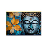 Buddha with flowers Canvas Wall Paintings