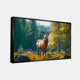 Beautiful Wild Single Elk with Nature Canvas Printed Wall Paintings & Arts