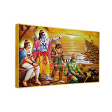 Glorious Shri Ram Building A Bridge On The Sea Wall Art & Paintings