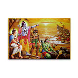 Glorious Shri Ram Building A Bridge On The Sea Wall Art & Paintings