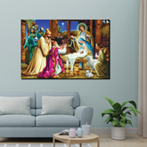 Celestial Prince Jesus Canvas Printed Wall Paintings for Living Room, Meditation Room, Bedroom, Churches, Hospitals