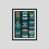 Forget Mistake Remember Lesson Premium Motivational Quotes Photo Frame