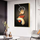 Contemporary Abstract Acrylic Wall Painting – Bold Curves & Minimalist Design
