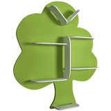 Tree-Shaped Wooden Wall Shelf for Kids (Green)
