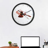 Graphical Wood Wall Clock for Lawyer's Office