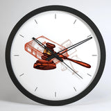 Graphical Wood Wall Clock for Lawyer's Office