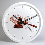 Graphical Wood Wall Clock for Lawyer's Office