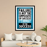 Failure Is Not The Opposite Of Success It's A Part Of The Success Motivational Posters Wall Frames for Students, Business, Employees, Startup