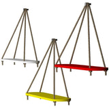 Wooden Wall Hanging Planter Shelf with Rope (Multicolor, Set of 3)