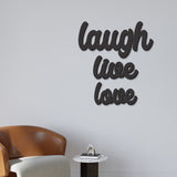 Live Love Laugh Wall Art Set Wooden Home Decorative