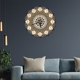 Modern Mandala Designer Multi-Layer Wooden Wall Clock