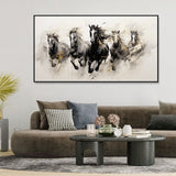 Beautiful Modern Running Hoses Canvas Printed Wall Art & Paintings