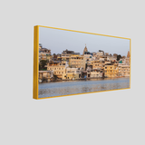 Peaceful Lakeside Architecture of Udaipur, Rajasthan Framed Wall Art