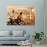 Divine Shepherd Jesus Canvas Printed Wall Paintings for Living Room, Meditation Room, Bedroom, Churches, Hospitals