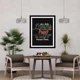 All Our Dreams Can Come True It We Have The Courage To Pursue Them Motivational Posters Wall Frames for Students, Business, Employees, Startup