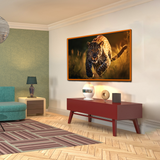 Sprinting Elegance Jaguar Wild Animal Action Canvas Wall Paintings