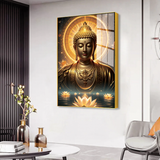 Pretty Lord Gautam Buddha Canvas Printed Acrylic Wall Paintings & Art for Living Room, Office