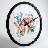 Floral Healthy Tooth Dentist Office Wall Clock