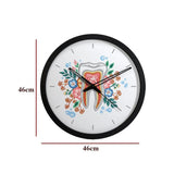Floral Healthy Tooth Dentist Office Wall Clock