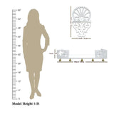 Beautiful Wall Hanging Wooden Temple/ Pooja Mandir Design with Shelf, White Color