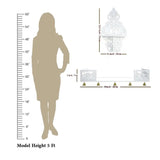 Beautiful Wall Hanging Wooden Temple/ Pooja Mandir Design with Shelf, White Color