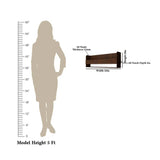 Engineered Wood Backlit Bar Wall Shelf / Mini Bar Cabinet in Walnut Finish