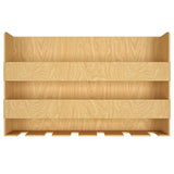 Aesthetic Backlit Wall Mounted Bar Shelf in Light Oak Finish