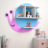 Children Wall Bookcase Kids Storage Shelves Wall Snail shape Book Holder