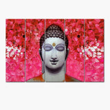 Colorful Buddha in Pastel Colors Wood Stretched Wall Painting