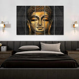 Buddha face abstract Painting and Framed on Wood Canvas Print Wall Painting