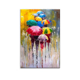 Colorful Rainy Season / Beautiful Design Canvas Printed Painting Stretched on Wood Bars 61 x 41cm