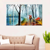 Love Couple Modern Art 5 Pieces Canvas Print Wall Painting