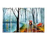 Love Couple Modern Art 5 Pieces Canvas Print Wall Painting