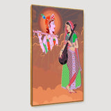 Madhubani style Radha Krishna Wall Painting