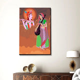 Madhubani style Radha Krishna Wall Painting