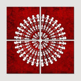 Warli Folk Art Painting Wall Hanging, Set of 4 Pieces